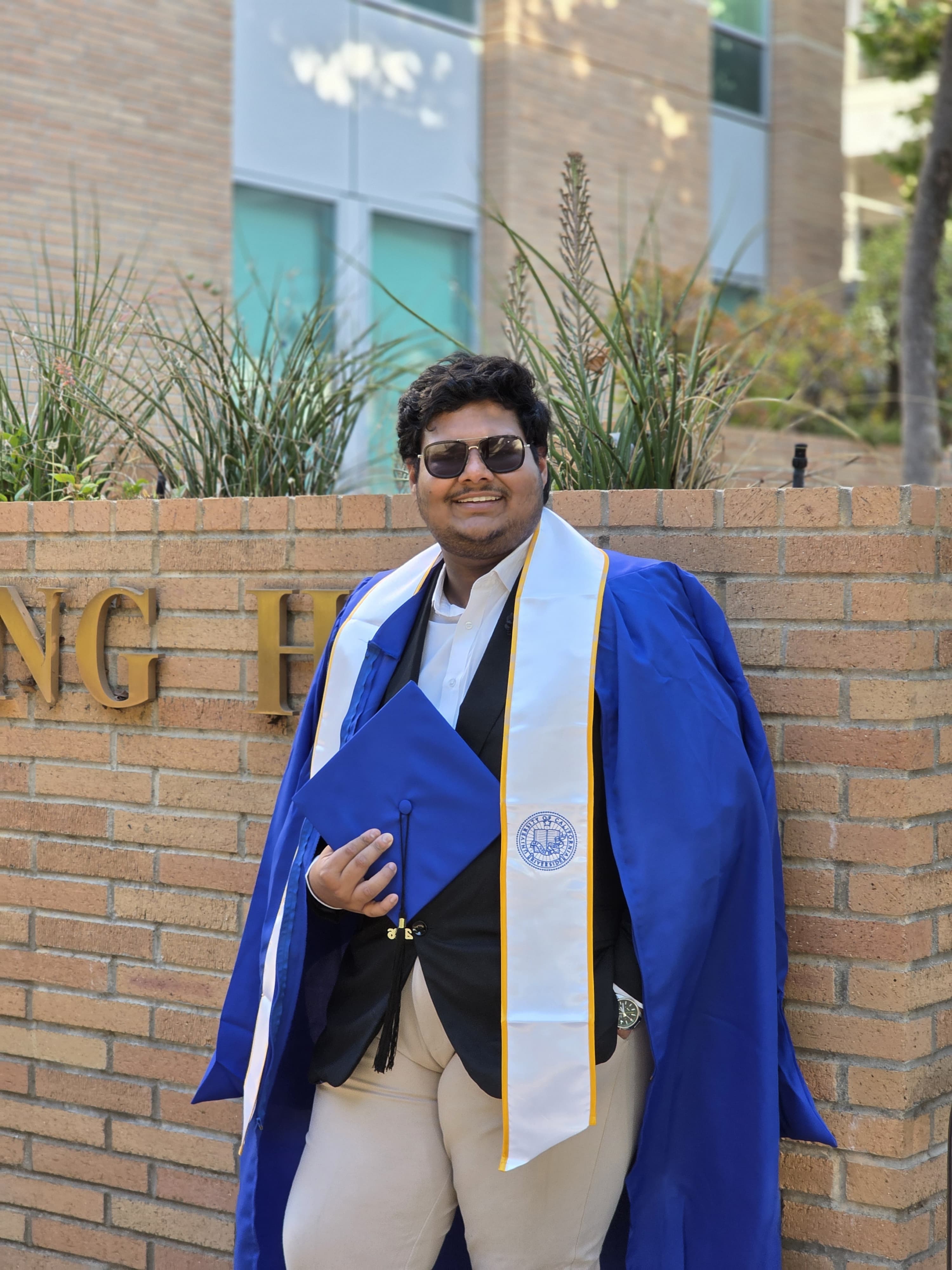Rahul Challa at his UC Riverside graduation